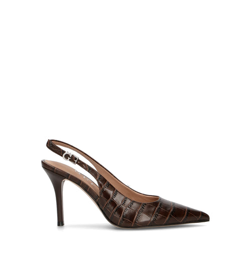 GUESS Slingback donna marrone in pelle