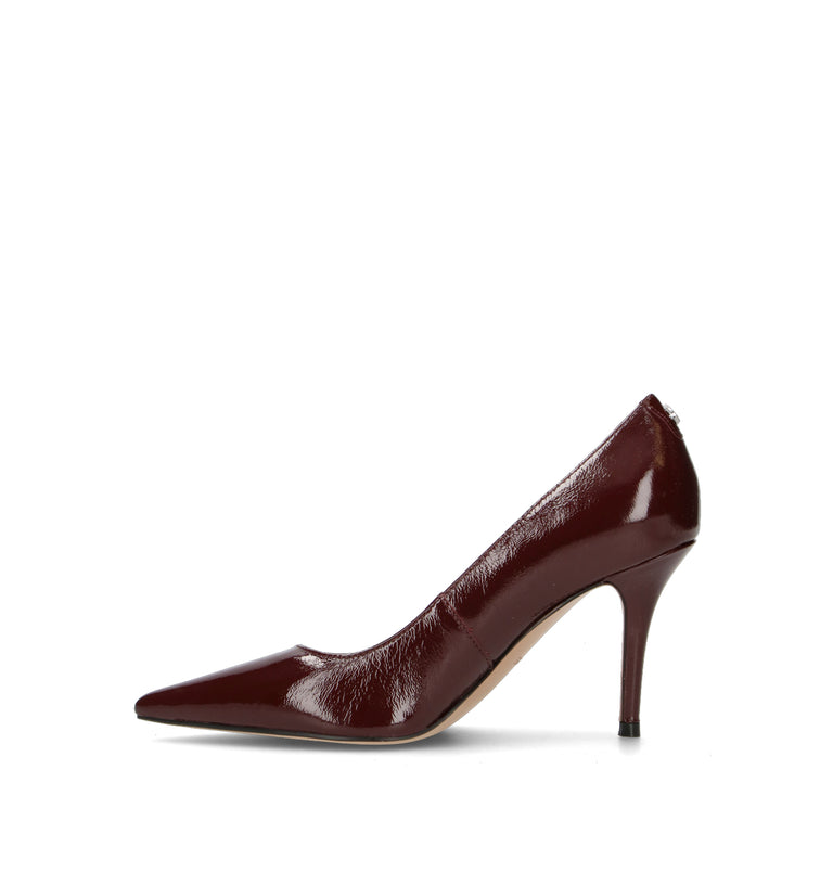 GUESS Décolleté donna bordeaux in pelle