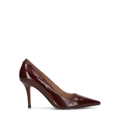 GUESS Décolleté donna bordeaux in pelle