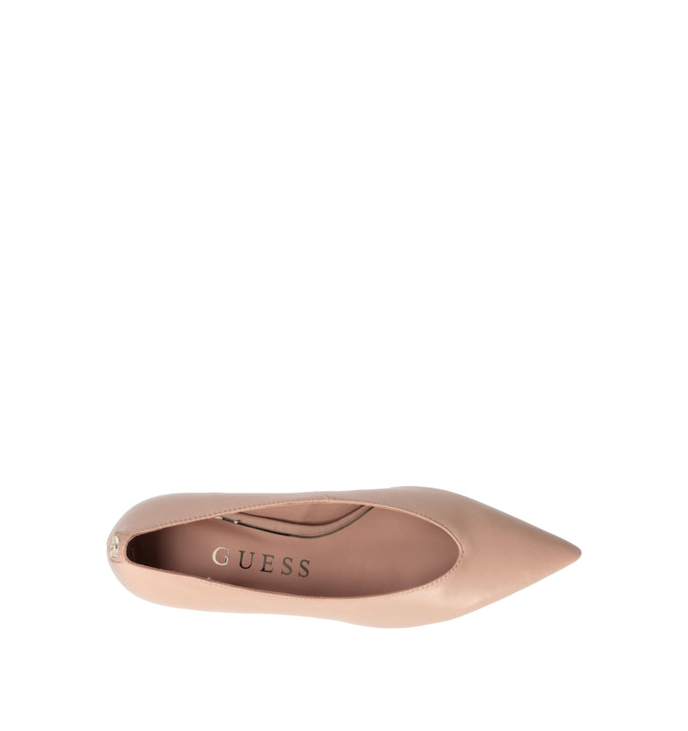 GUESS Décolleté donna nude in pelle