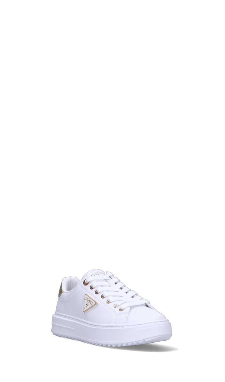 GUESS Sneaker donna bianca/oro in pelle