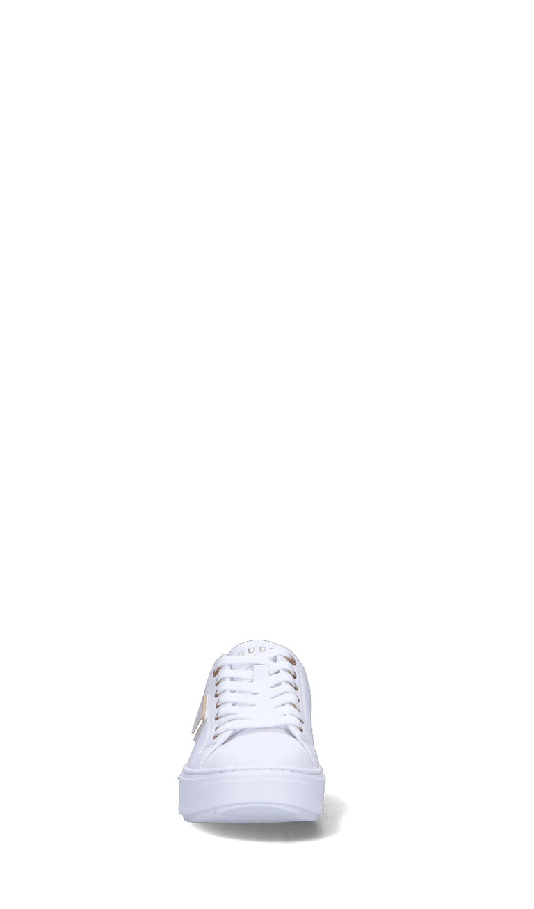 GUESS Sneaker donna bianca/oro in pelle