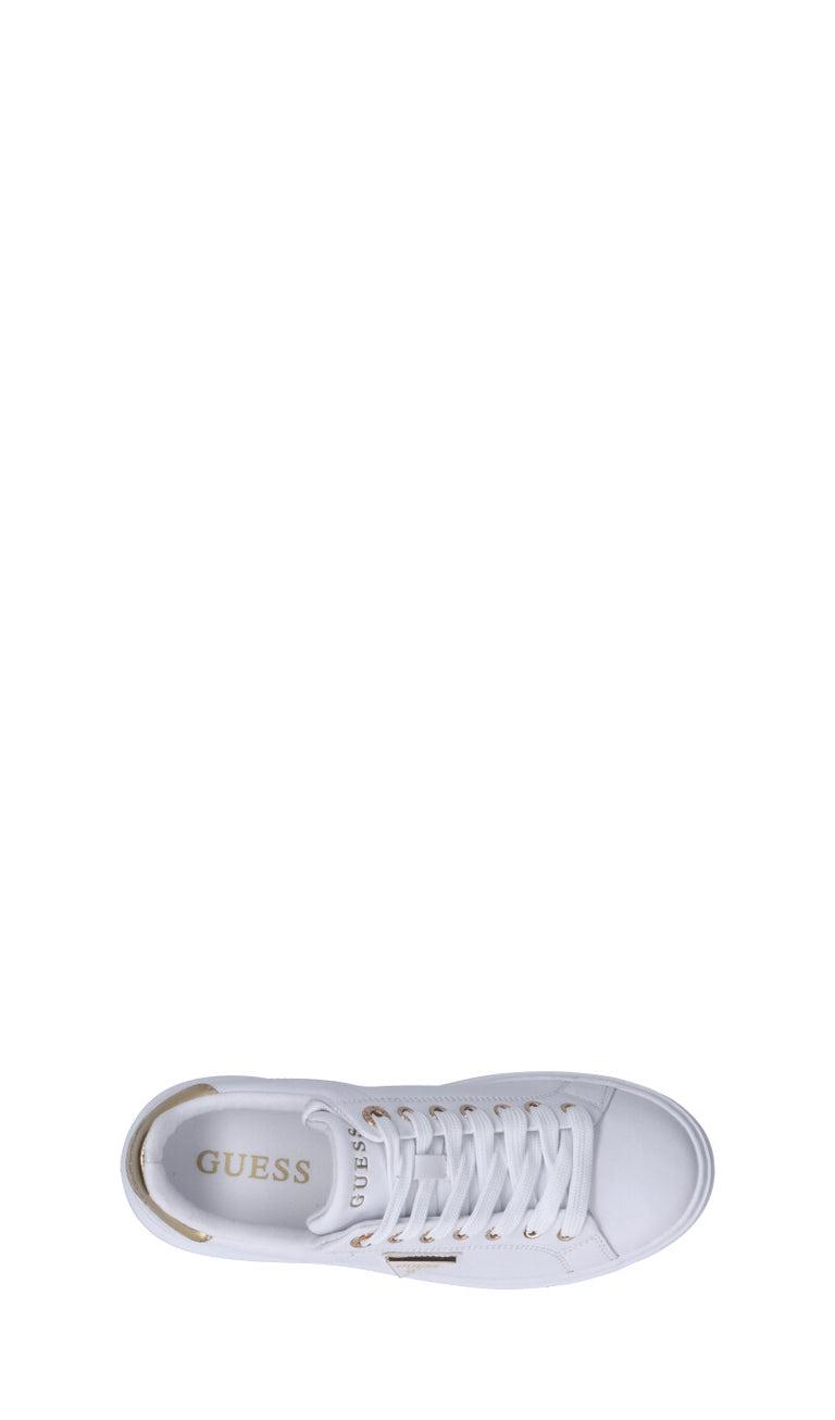 GUESS Sneaker donna bianca/oro in pelle