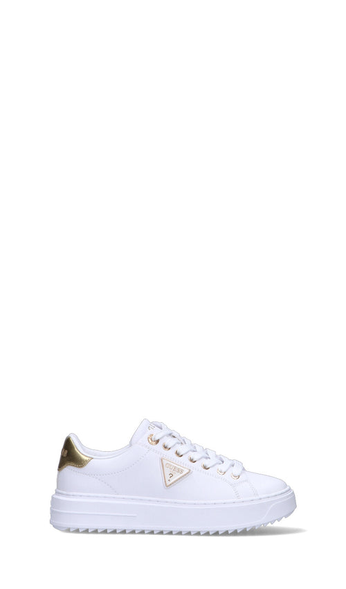 GUESS Sneaker donna bianca/oro in pelle