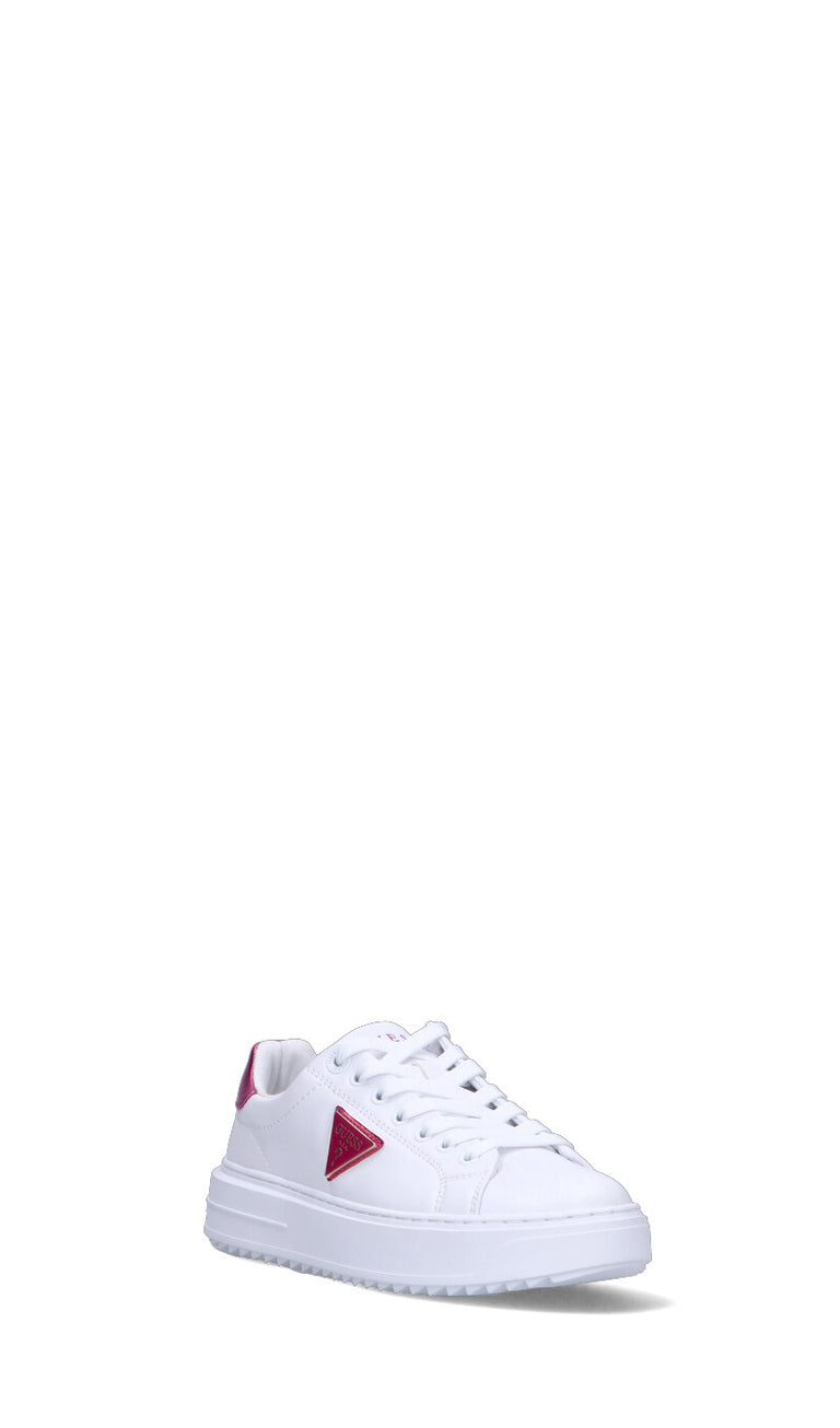 GUESS Sneaker donna bianca/fucsia in pelle