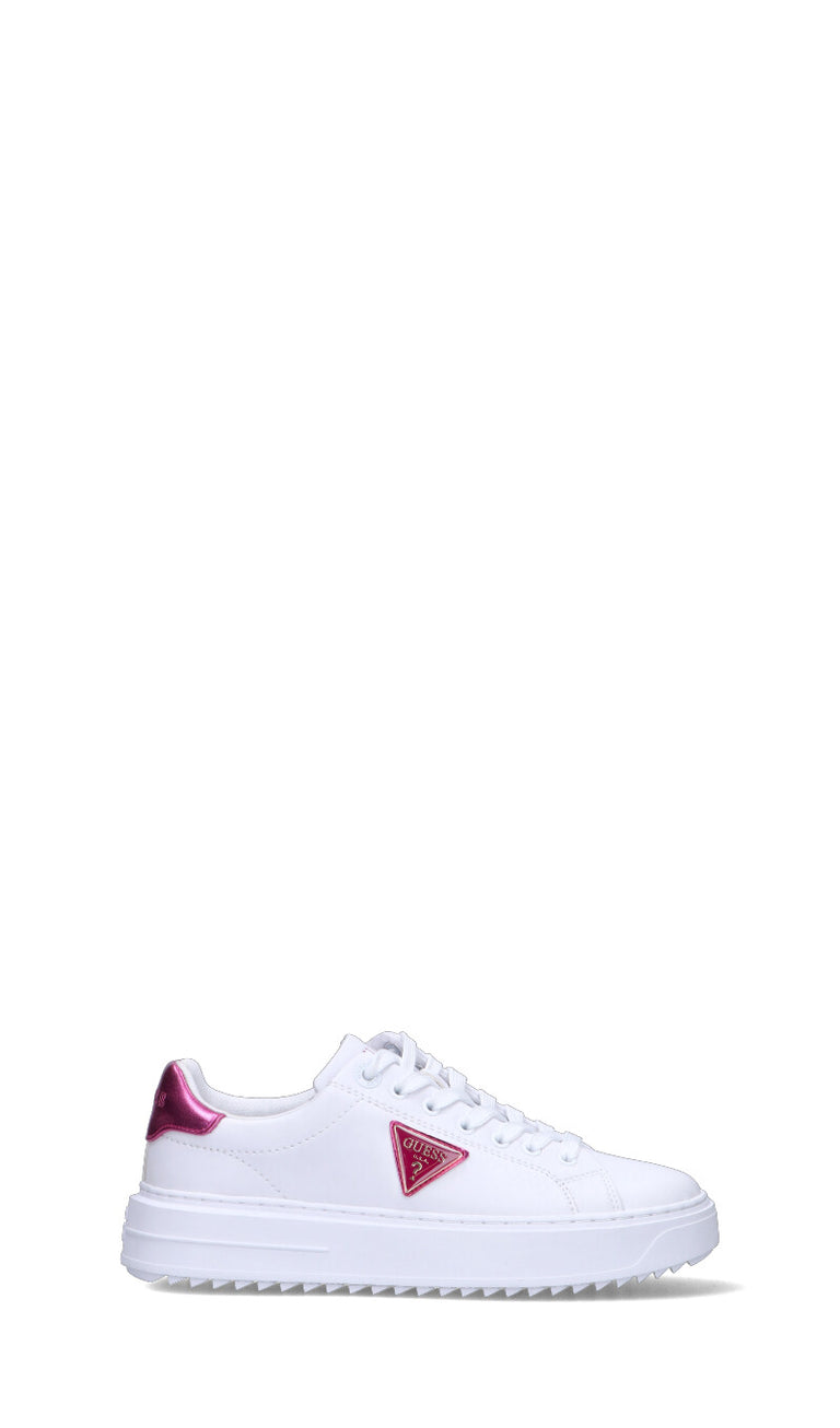 GUESS Sneaker donna bianca/fucsia in pelle