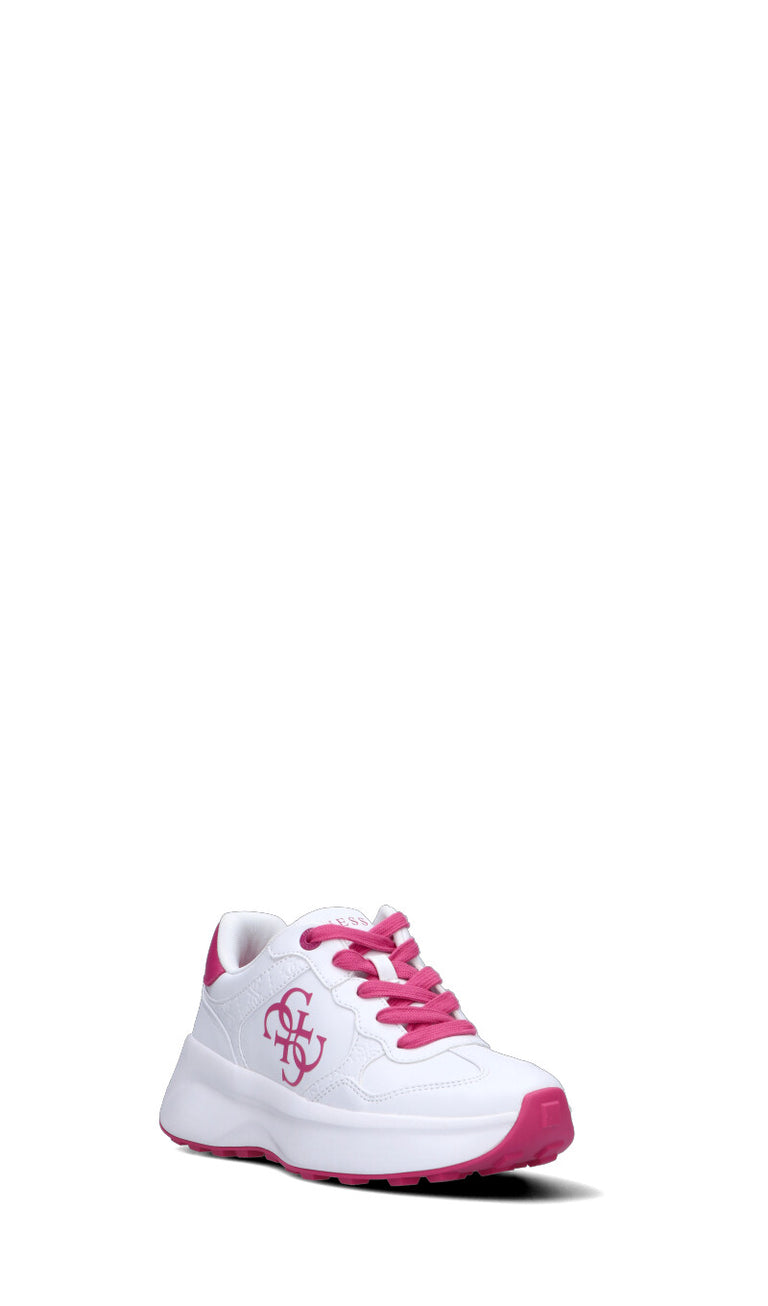 GUESS Sneaker donna bianca/fucsia in pelle