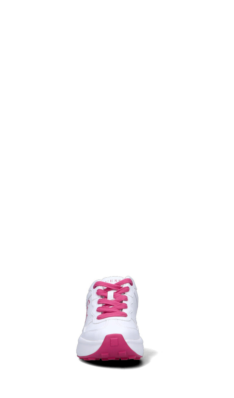 GUESS Sneaker donna bianca/fucsia in pelle