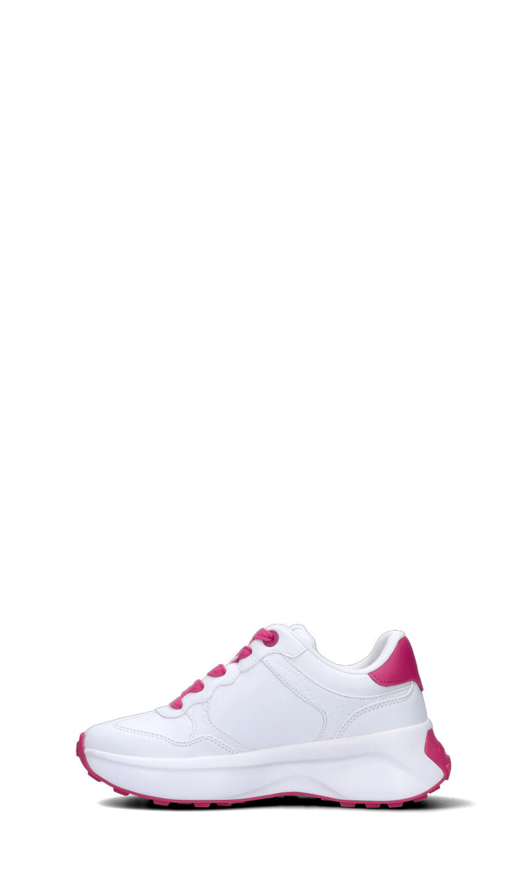 GUESS Sneaker donna bianca/fucsia in pelle