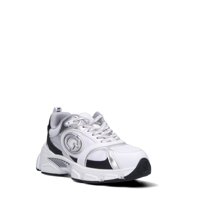 GUESS Sneaker donna bianca/argento