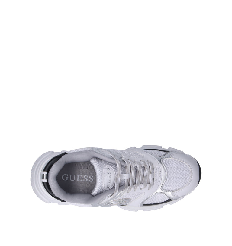 GUESS Sneaker donna bianca/argento