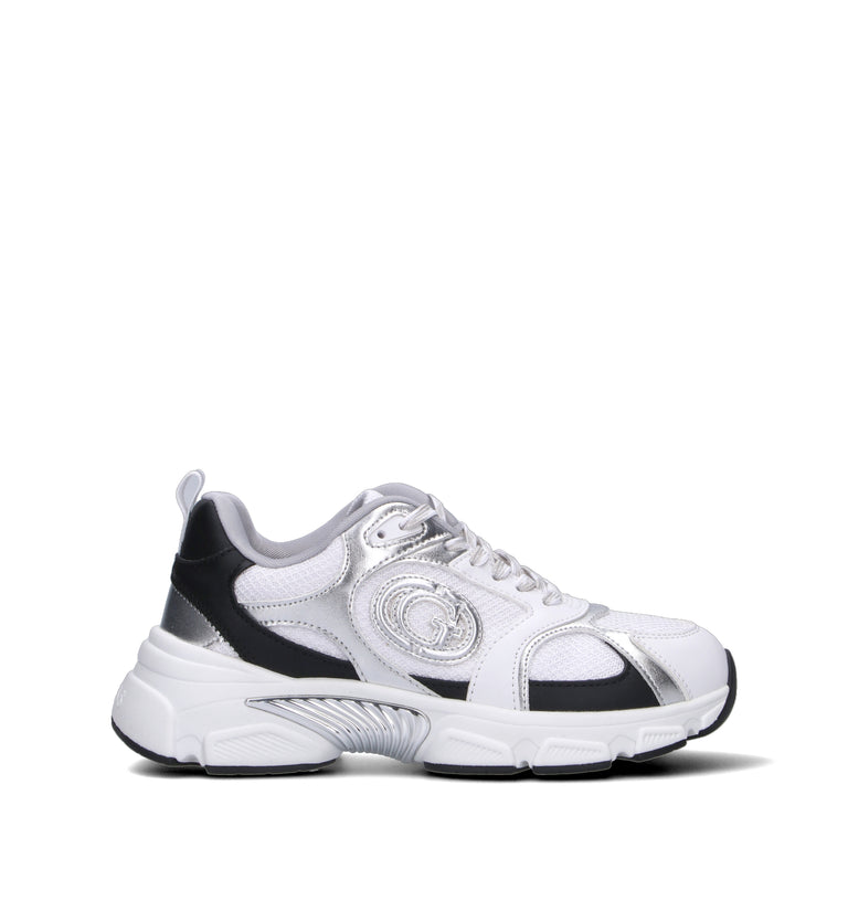 GUESS Sneaker donna bianca/argento