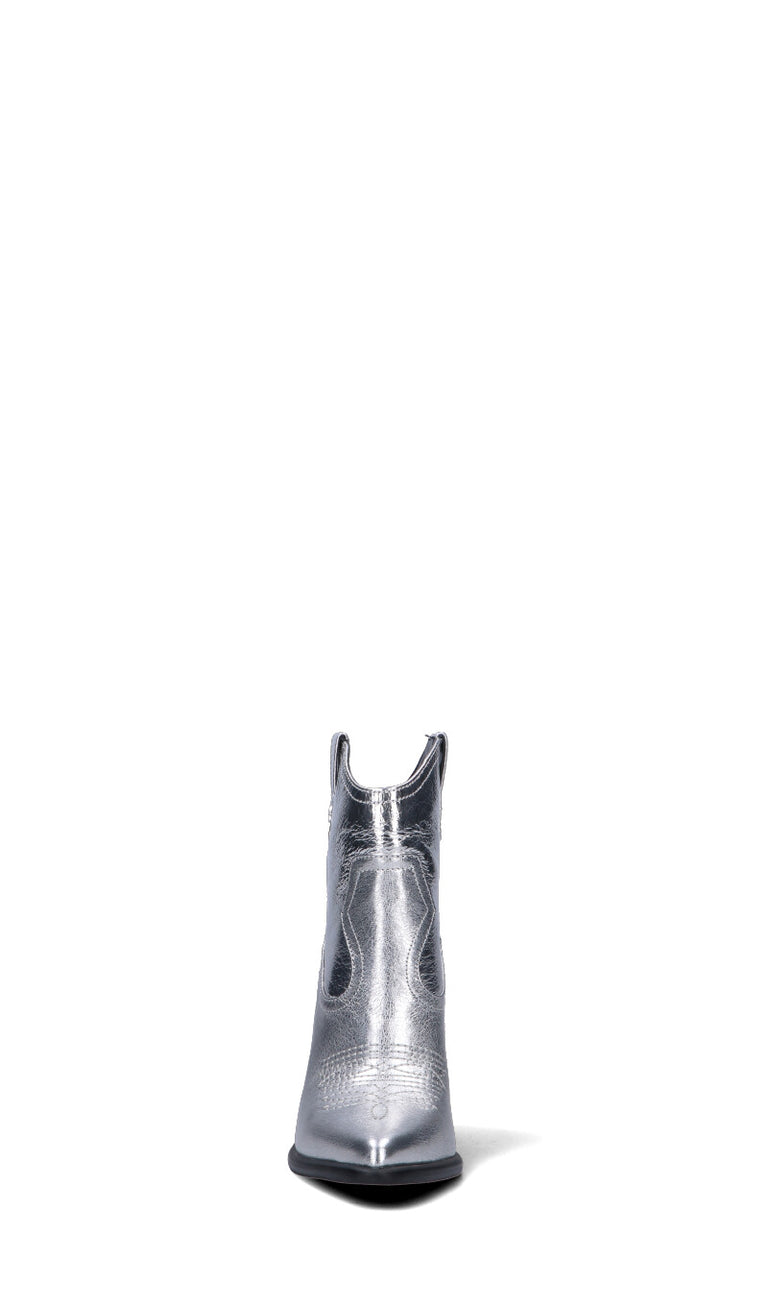 GUESS Tronchetto donna argento in pelle