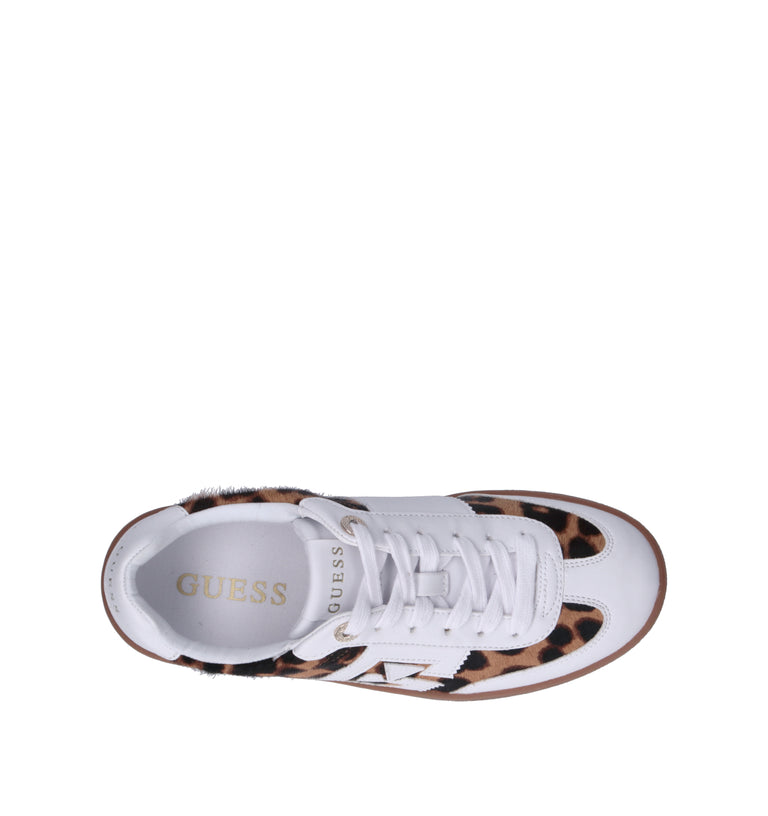 GUESS Sneaker donna bianca/leopardata