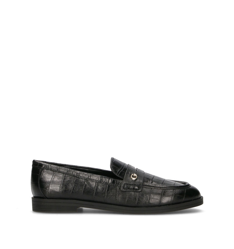 GUESS Mocassino donna nero in pelle