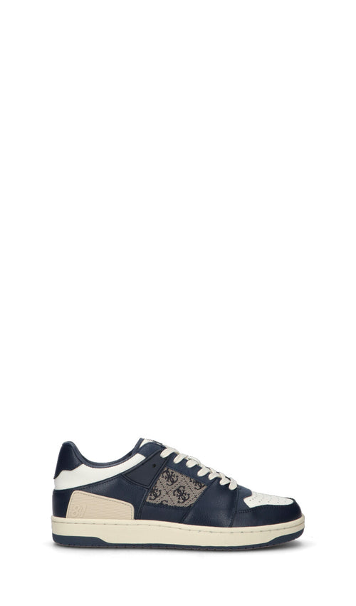 GUESS Sneaker uomo blu/bianca/beige in pelle