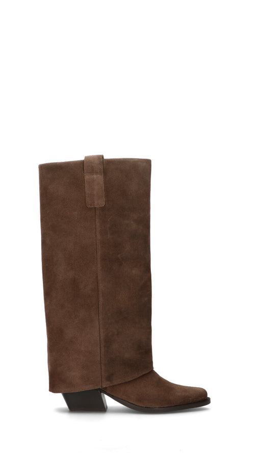 FRICKY Stivale donna marrone in suede