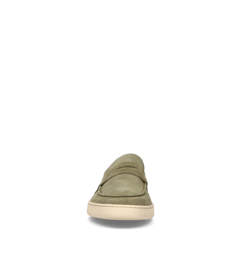FRAU Mocassino uomo verde in suede