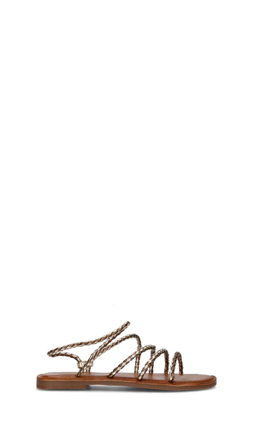 FRICKY Sandalo donna marrone in pelle