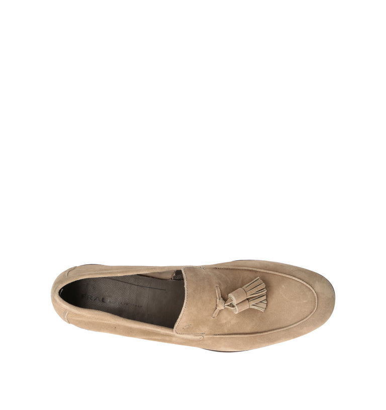 FRAU Mocassino uomo beige in suede