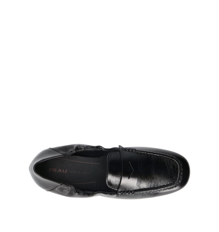 FRAU Mocassino donna nero in pelle