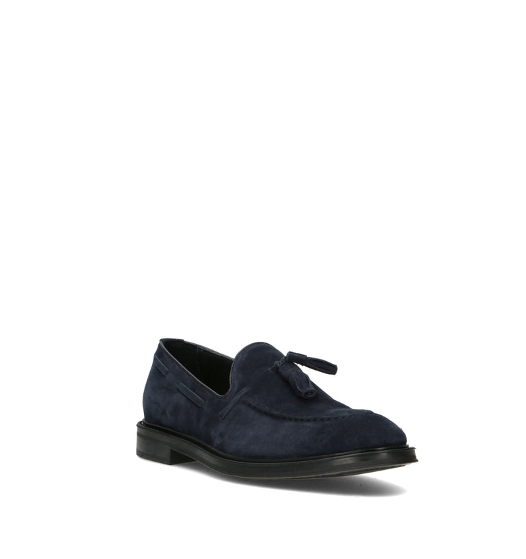 FRAU Mocassino uomo blu in suede