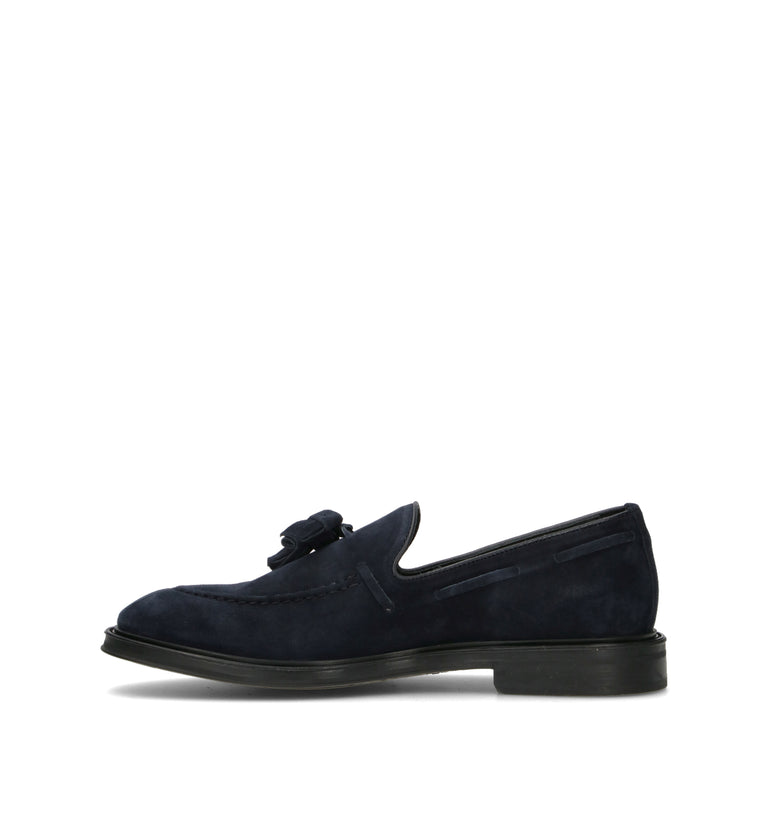FRAU Mocassino uomo blu in suede