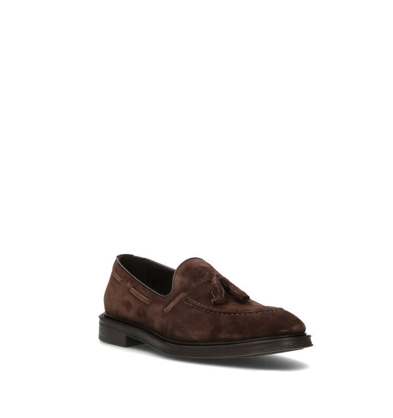 FRAU Mocassino uomo marrone in suede
