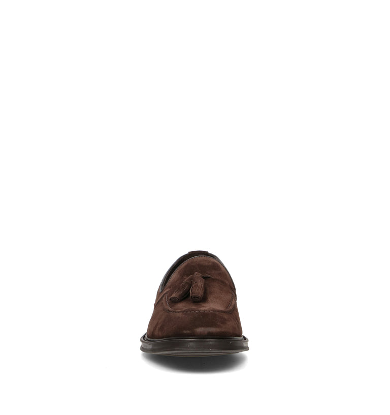FRAU Mocassino uomo marrone in suede