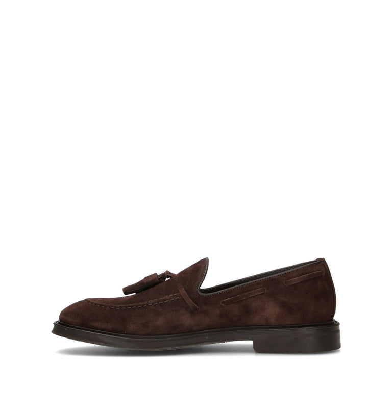 FRAU Mocassino uomo marrone in suede