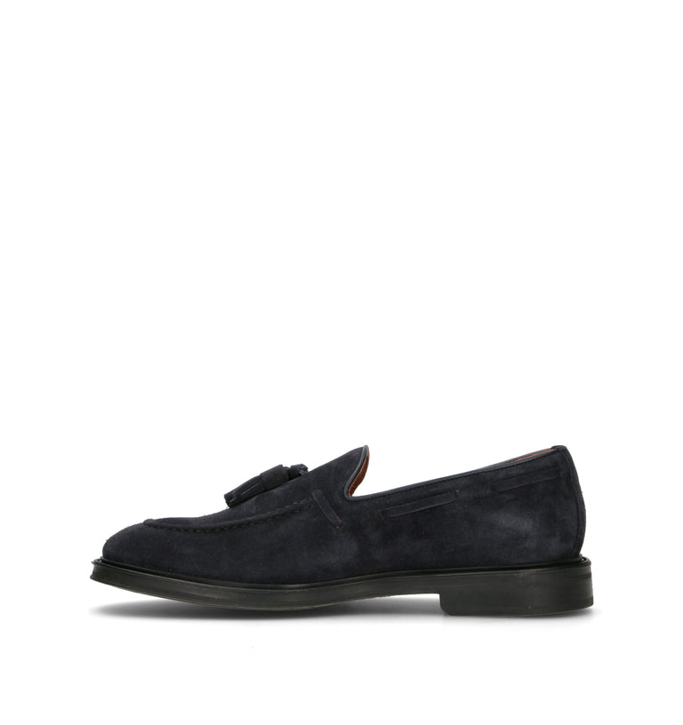 FRAU Mocassino uomo blu in suede
