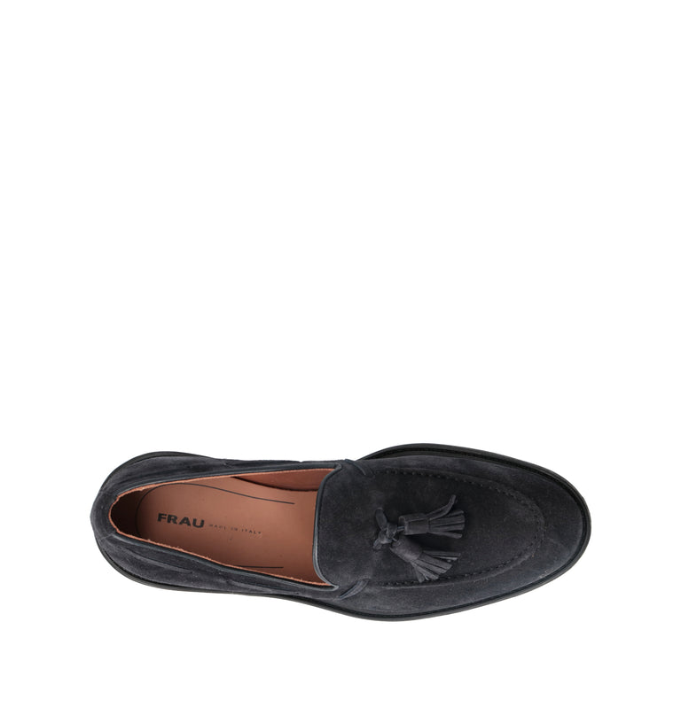 FRAU Mocassino uomo blu in suede