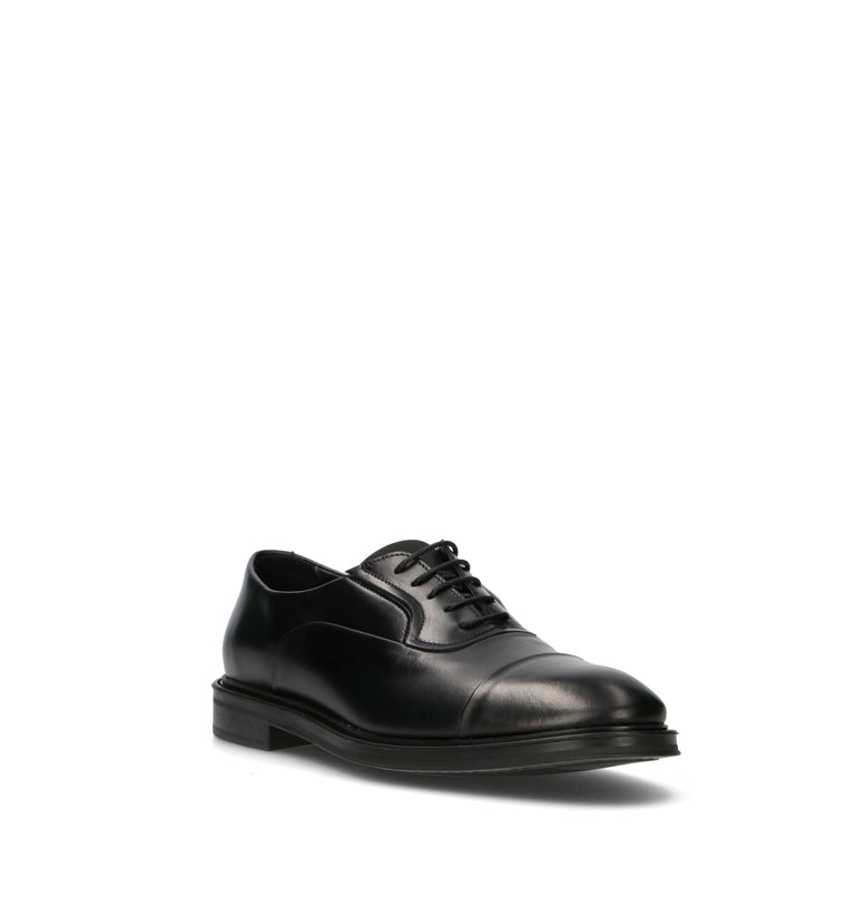 FRAU Stringata uomo nera in pelle