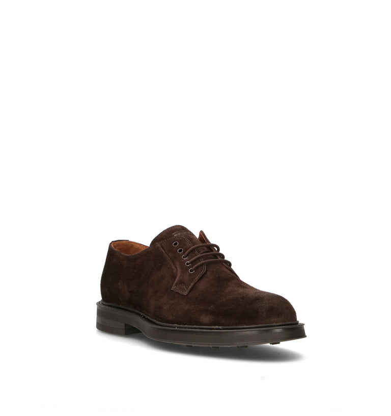 FRAU Stringata uomo marrone in suede