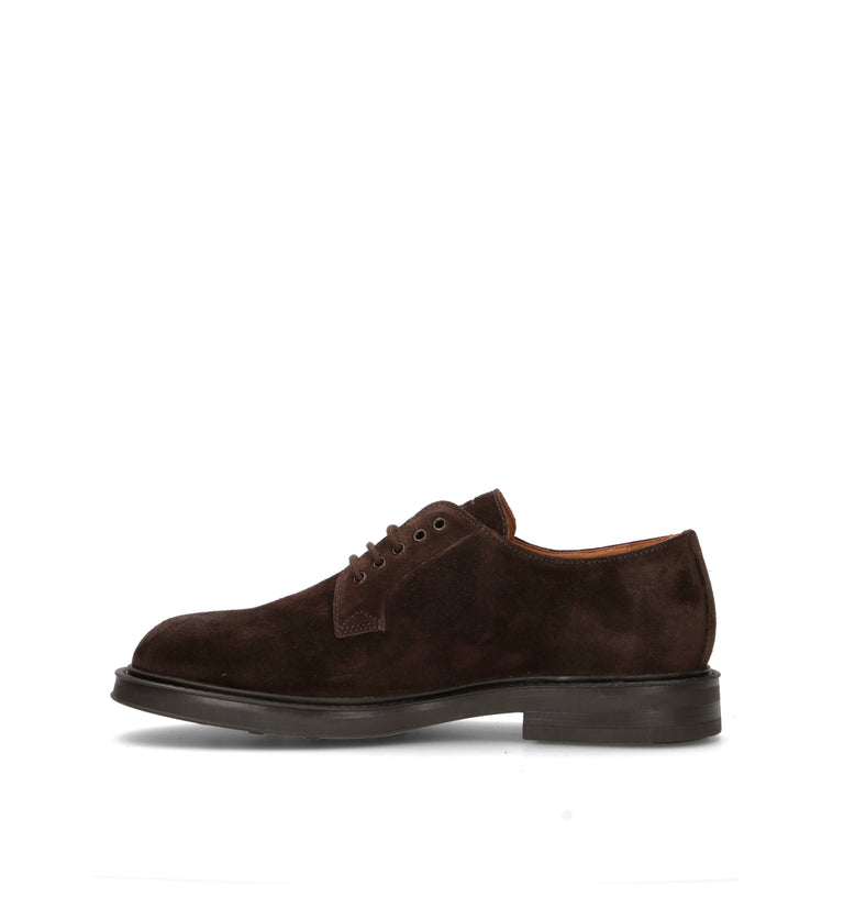 FRAU Stringata uomo marrone in suede