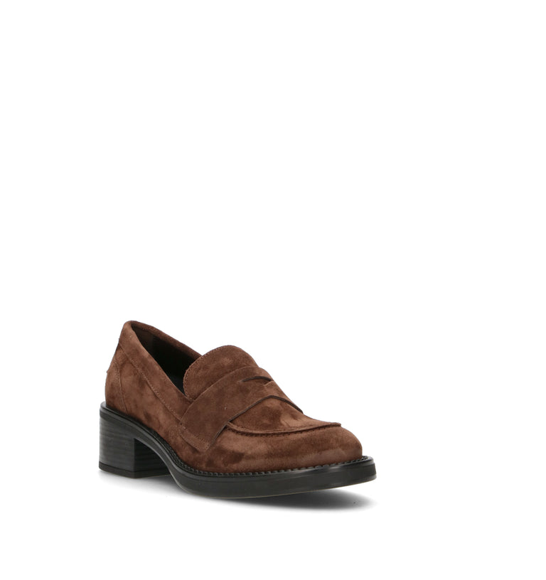 FRAU Mocassino donna marrone in suede