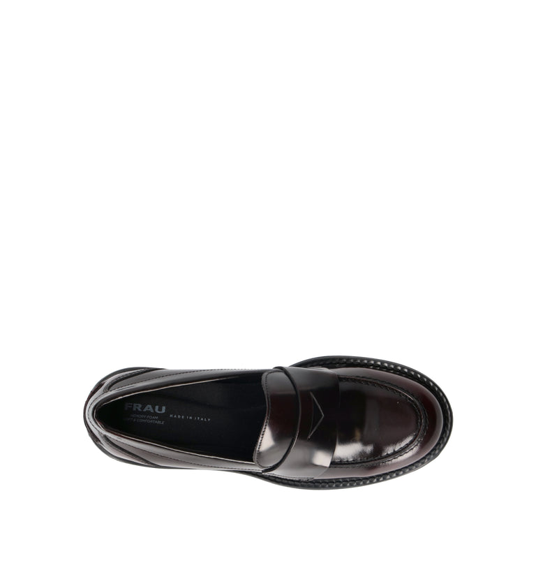 FRAU Mocassino donna bordeaux in pelle