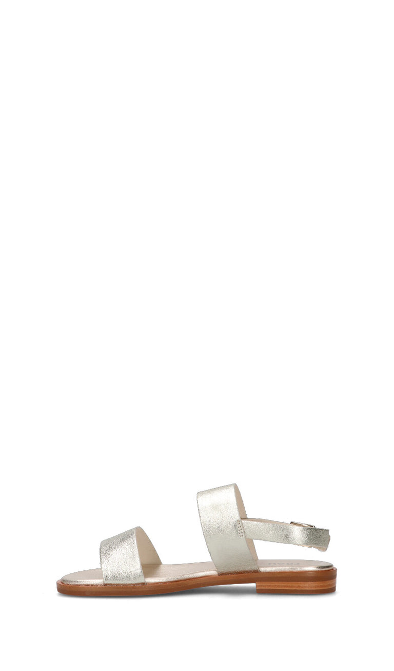 FRAU Sandalo donna platino in pelle