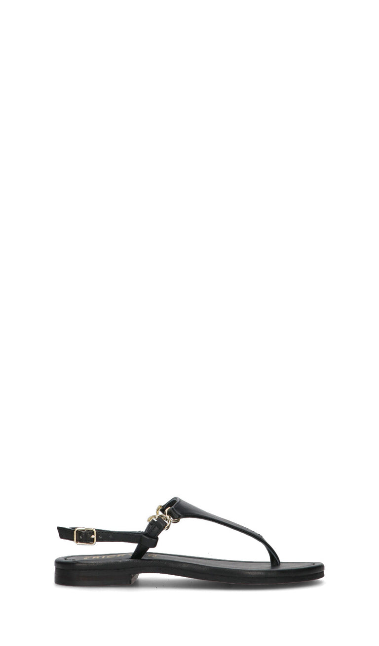 FRICKY Sandalo donna nero in pelle
