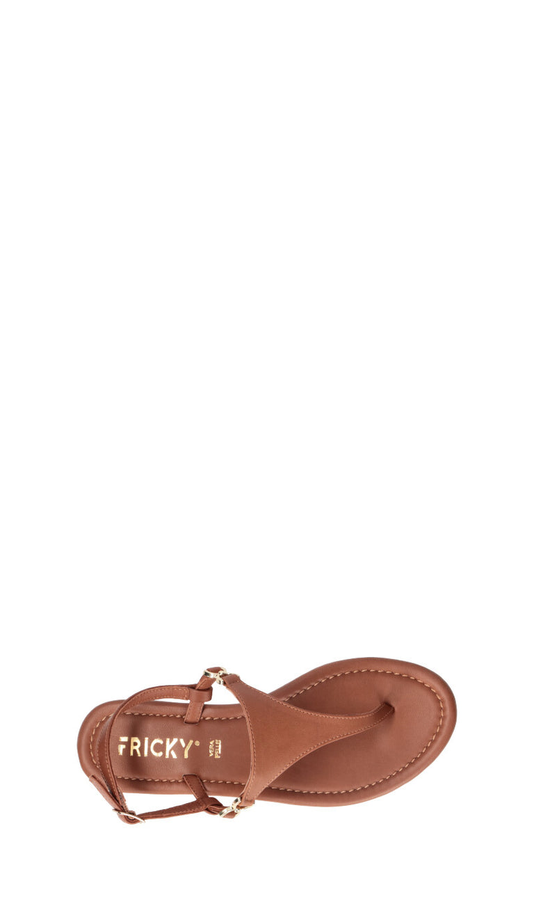 FRICKY Sandalo donna cuoio in pelle