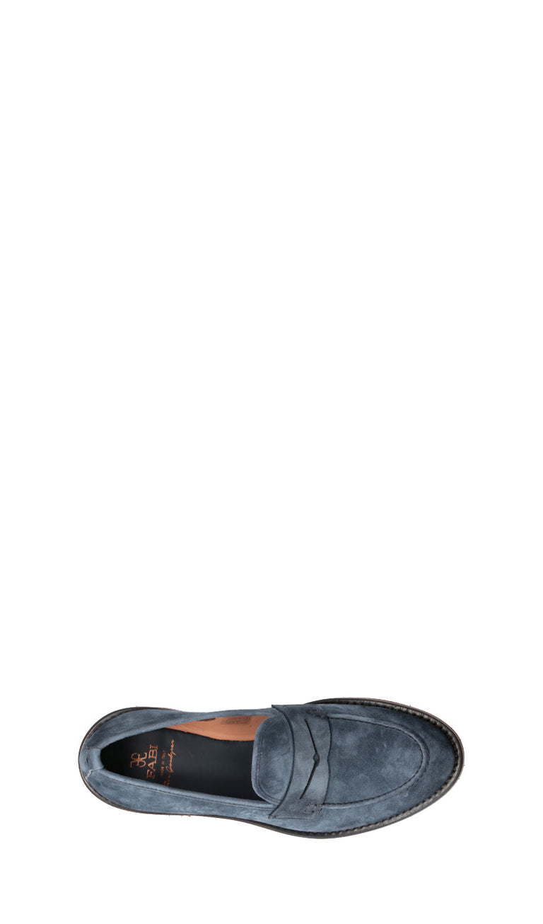 FABI Mocassino uomo blu in suede