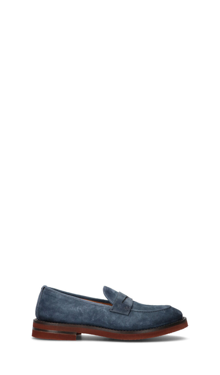 FABI Mocassino uomo blu in suede