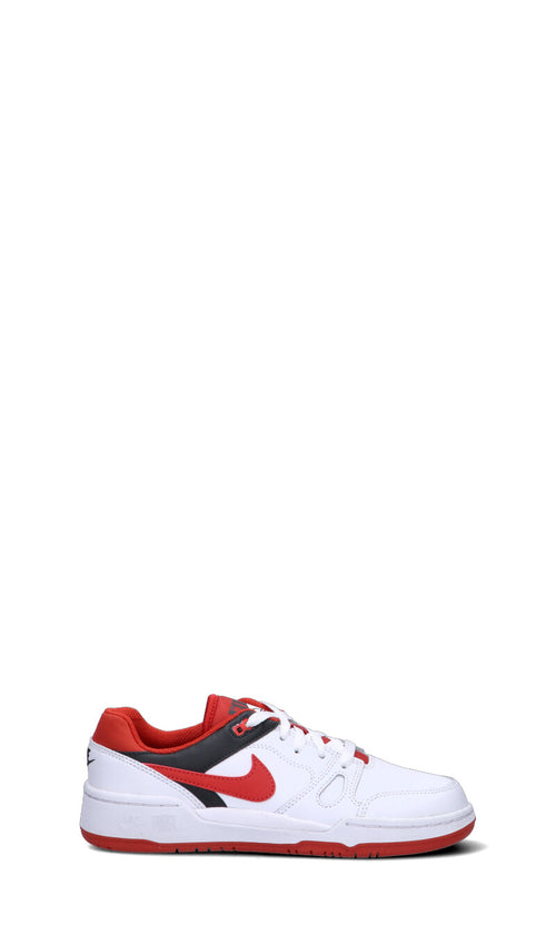 NIKE - FULL FORCE LO (GS) Sneaker ragazzo bianca/rossa in pelle