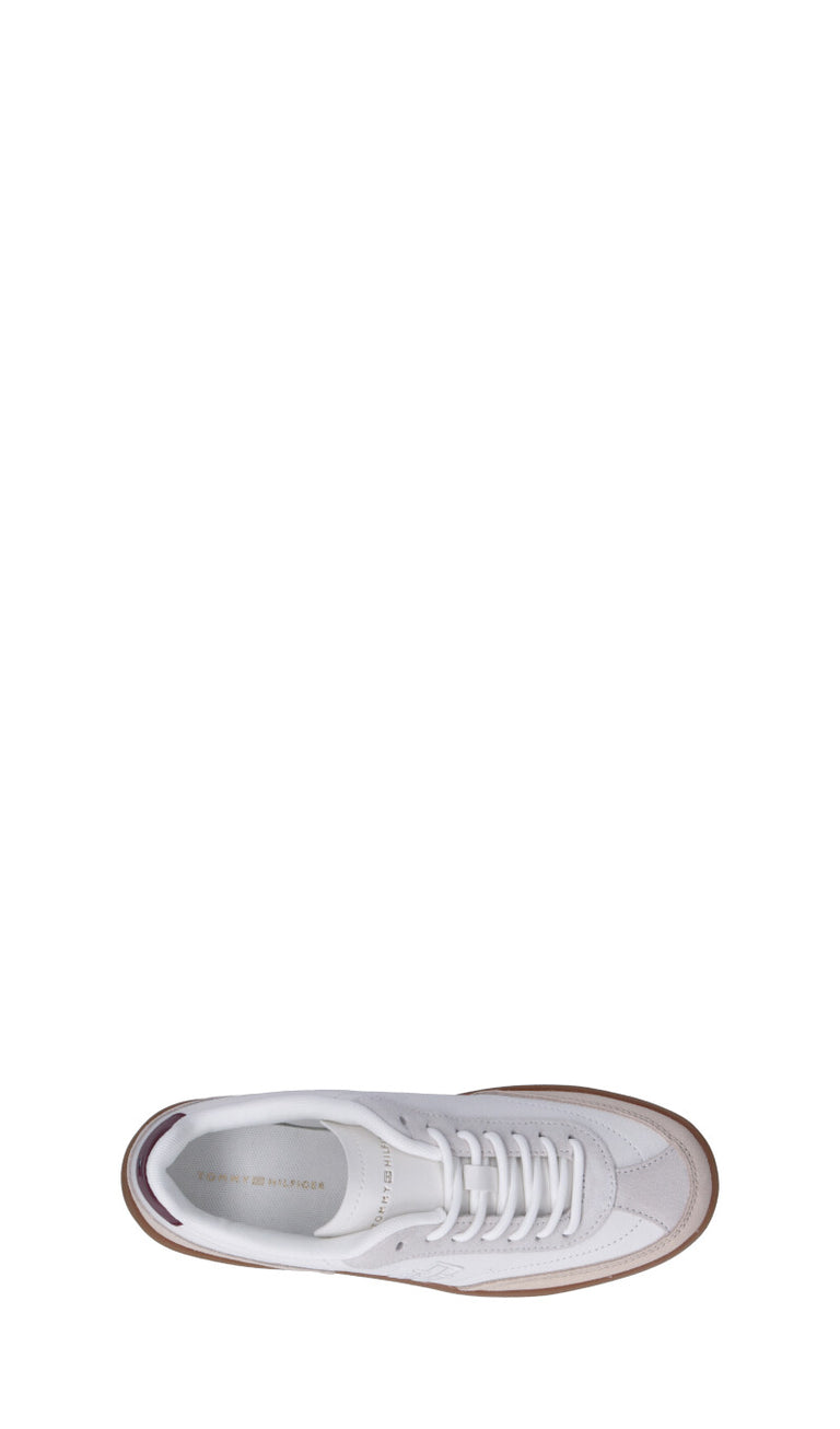 TOMMY HILFIGER Sneaker donna bianca/beige in pelle