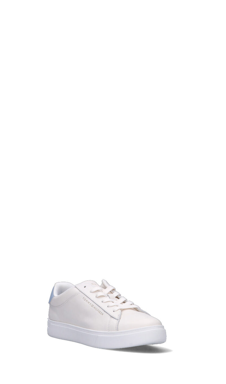 TOMMY HILFIGER Sneaker donna bianca/azzurra in pelle