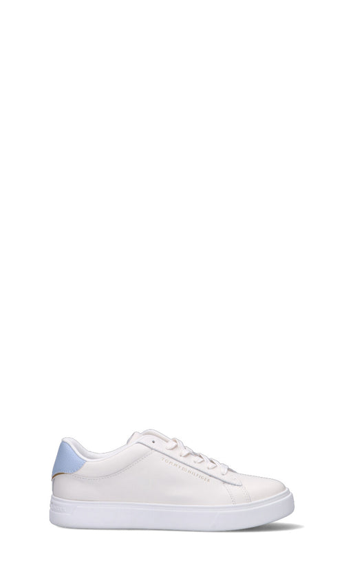 TOMMY HILFIGER Sneaker donna bianca/azzurra in pelle