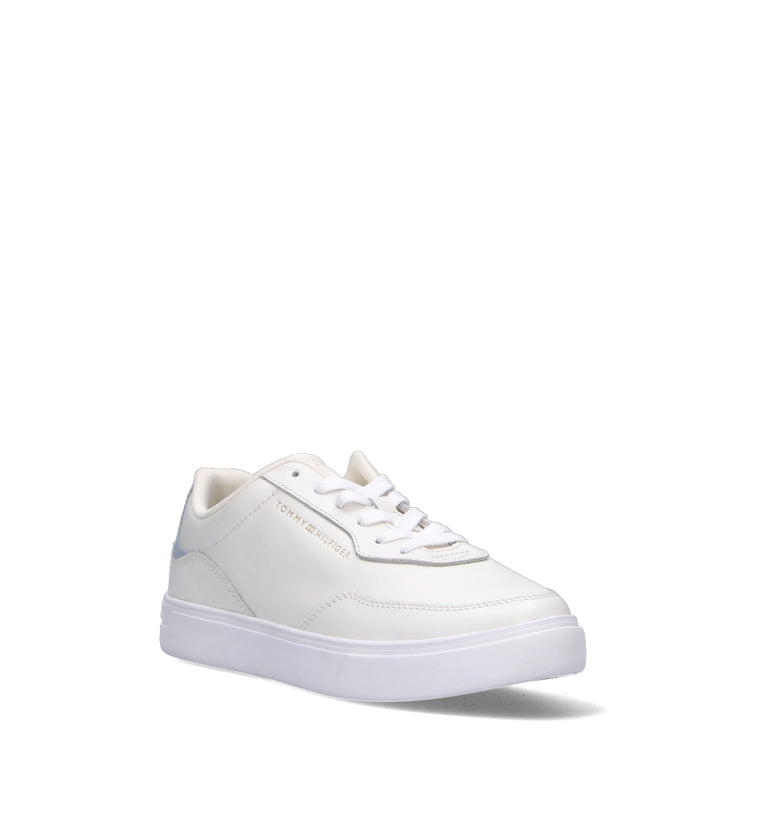 TOMMY HILFIGER Sneaker donna bianca/azzurra in pelle