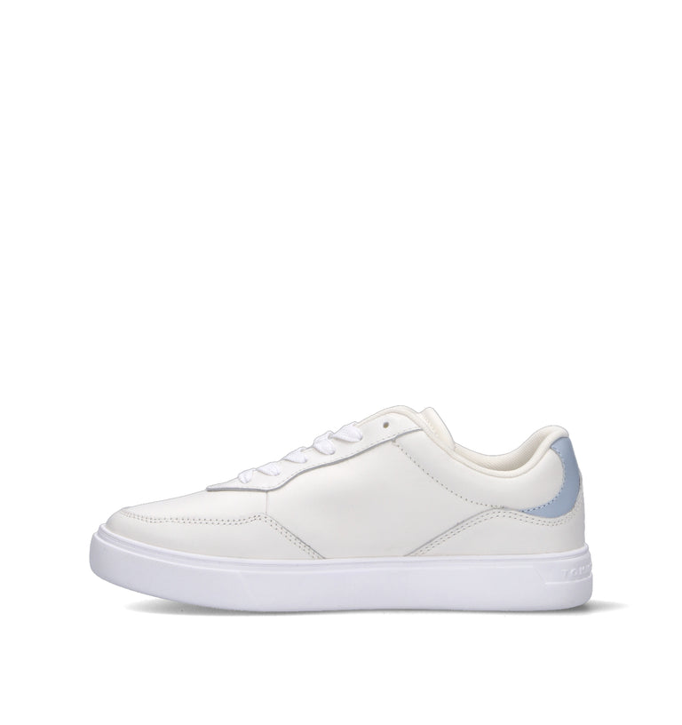 TOMMY HILFIGER Sneaker donna bianca/azzurra in pelle