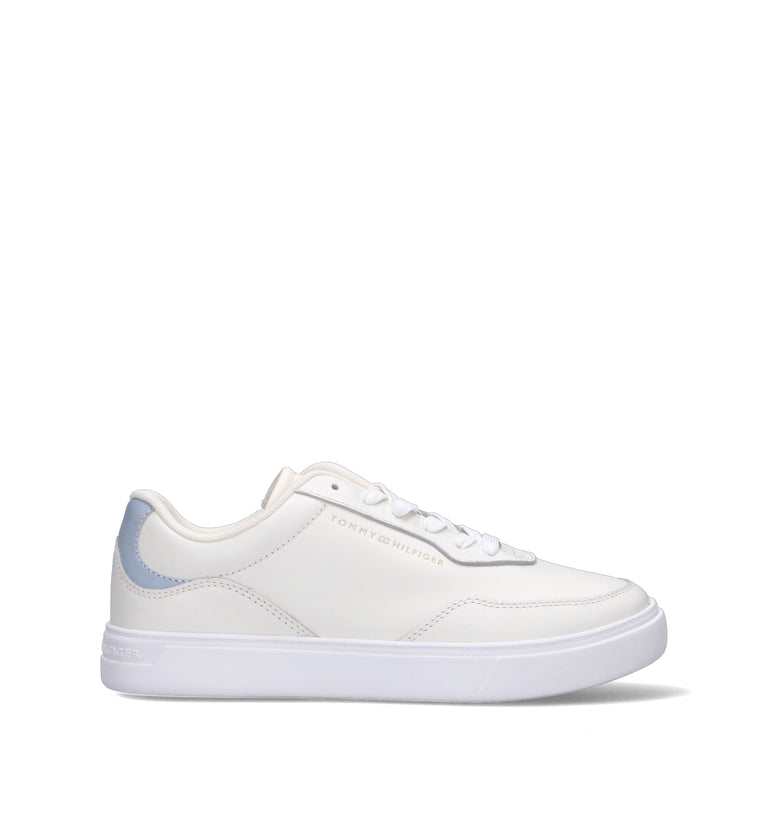 TOMMY HILFIGER Sneaker donna bianca/azzurra in pelle