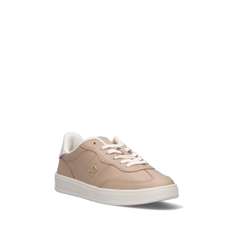 TOMMY HILFIGER Sneaker donna beige/bianca in pelle